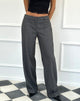 Image of Abdel Faux Wool Tailored Trouser in Charcoal Grey