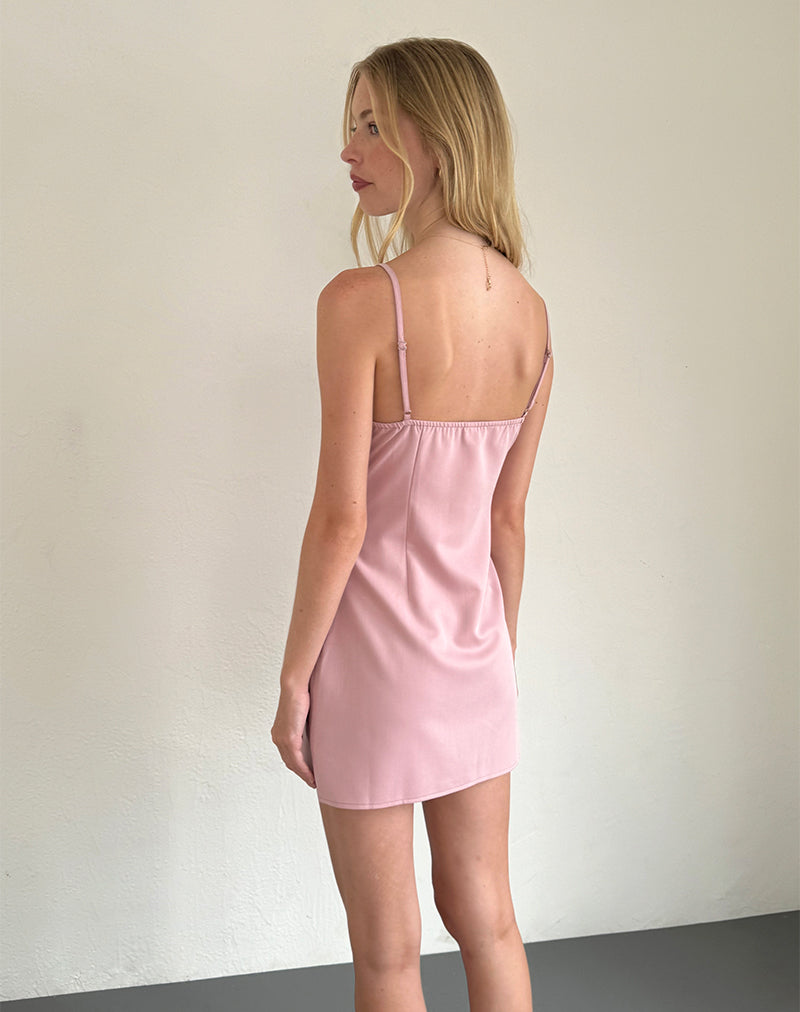 image of Aketi Mini Dress in Dusky Pink