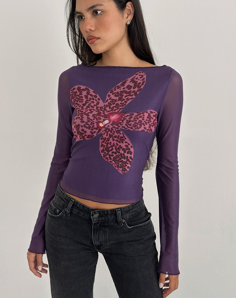 Purple Vibrant Orchid Long Sleeve Top | Armali – motelrocks.com