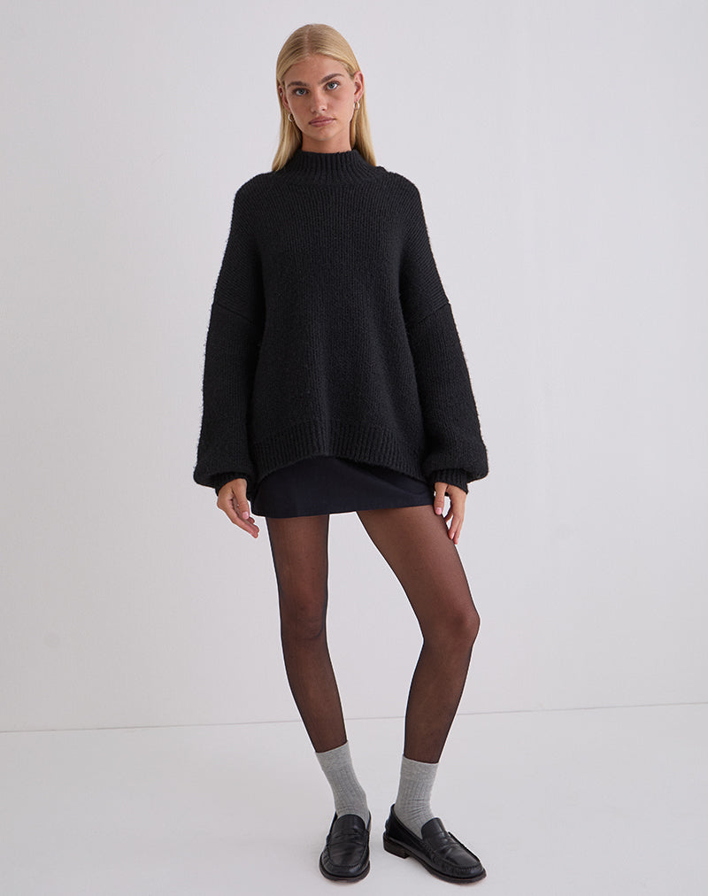 Black Oversized Jumper | Amato – motelrocks.com