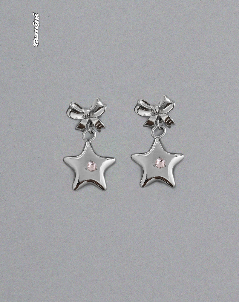 Image of Bellatrix Earrings Pink Star
