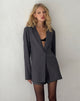 Image of Besta Single Button Blazer in Dark Charcoal