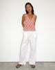 image of Wasic Wide Leg Linen Trouser in White