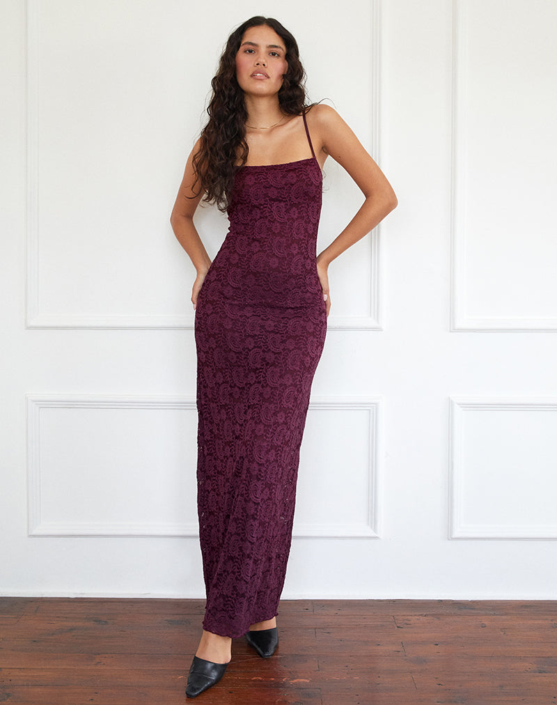 Burgundy Red Paisley Lace Cami Maxi Dress | Darsih motelrocks.com Burgundy Red Paisley Lace Cami Maxi Dress | Darsih motelrocks.com