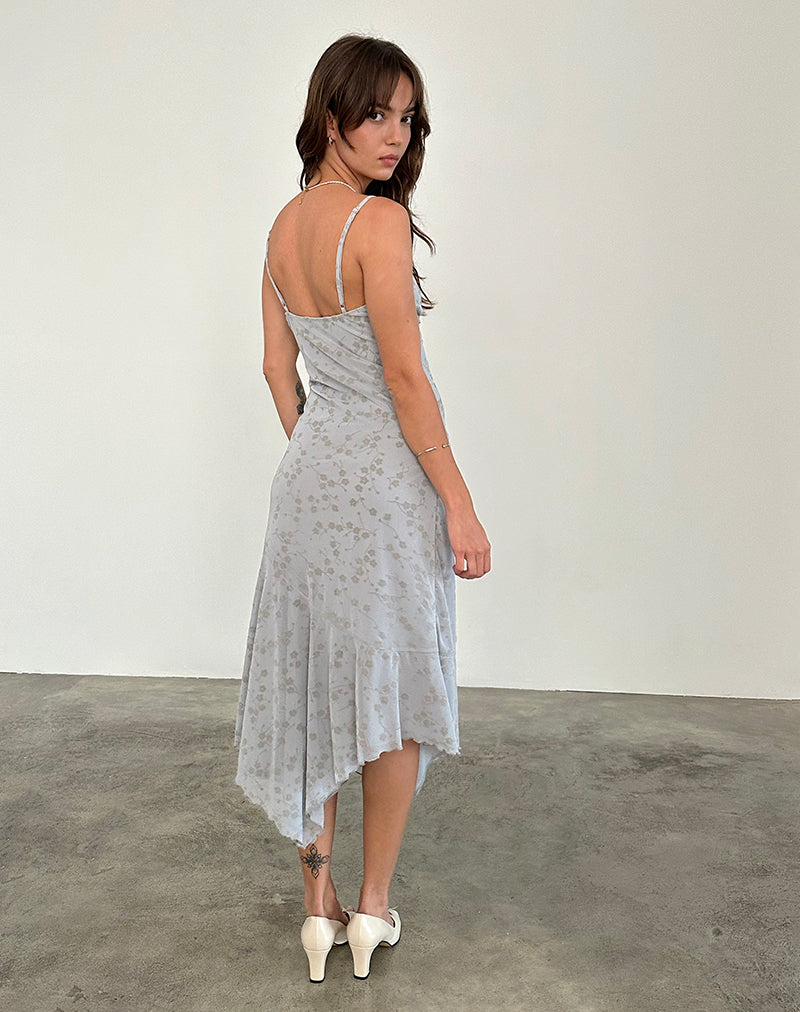 devon midi dress Devon Midi Dress in Flock Chic Petals Grey