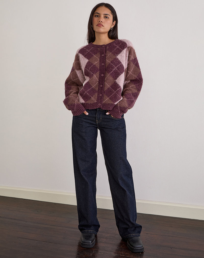 The Brushed Argyle Cardi main image 0