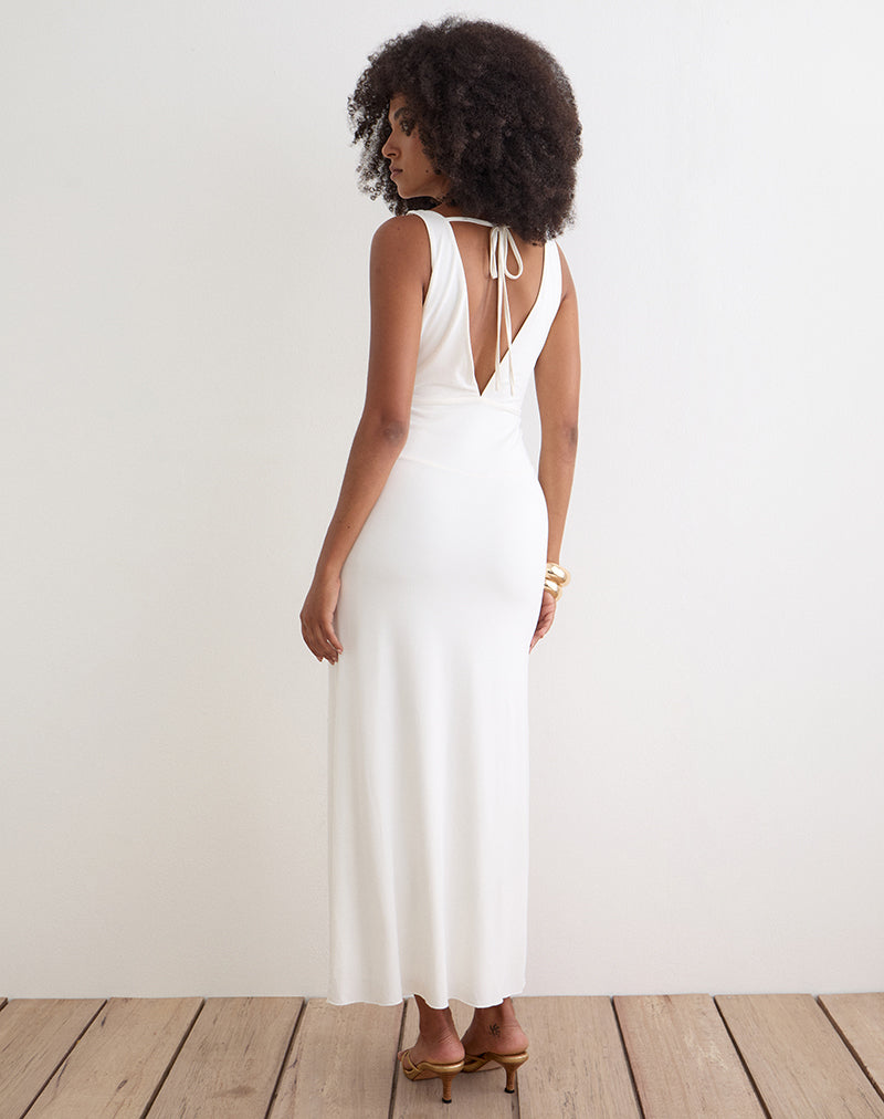 georgina maxi dress Georgina Maxi Dress in Cupro Off White