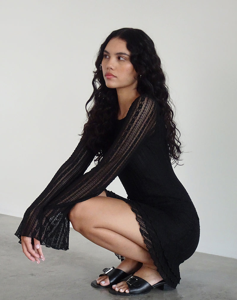 Black Lace Backless Mini Dress | Janawa motelrocks.com Black Lace Backless Mini Dress | Janawa motelrocks.com