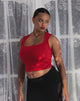 Image of Jinsu Crop Top in Adrenaline Red