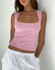 image of Jinsu Crop Top in Lycra Flamingo Pink