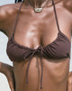 Image of Kaia Bikini Top in Coffee