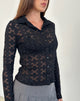 Image of Kenila Shirt in Regal Lace Black