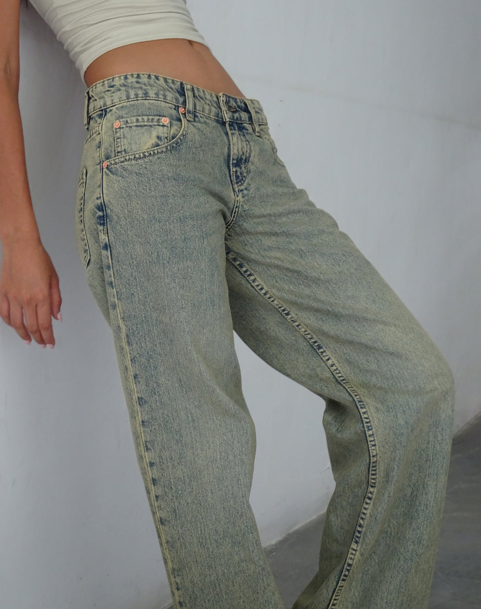Basic Jeans In Acid Blue