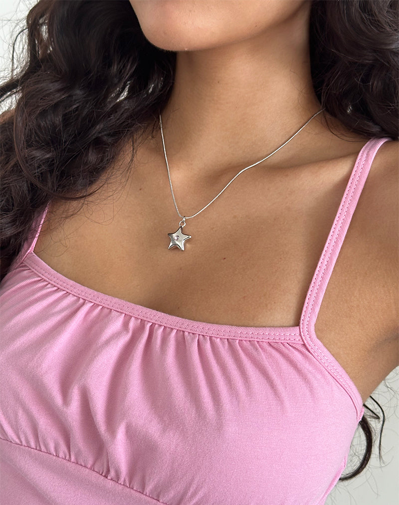 Luna Necklace Pink Star