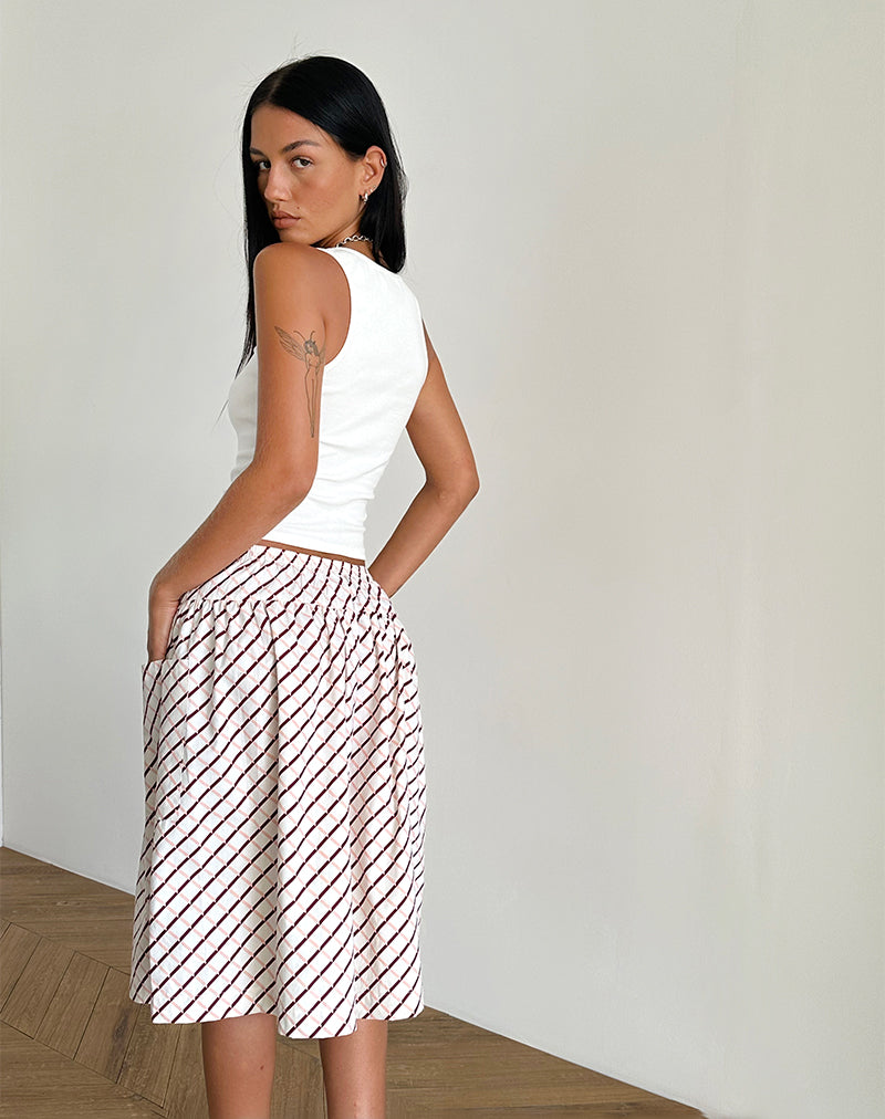 image of Manasi Midi Skirt in Geometric Tile
