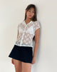 image of Mirah Lace Top in White