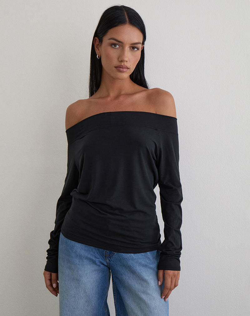 トップス Cupro Flair Sleeve Top / Black Black Cupro Multi Tie Top | Nezuko – motelrocks.com