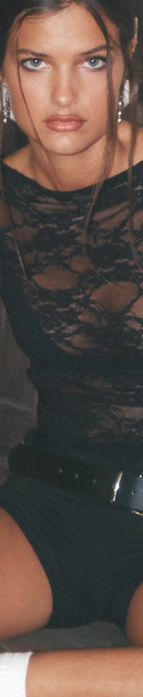Image of Nova Unlined Lace Top in Black