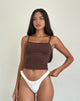 image of Solay Vest Top in Bitter Chocolate