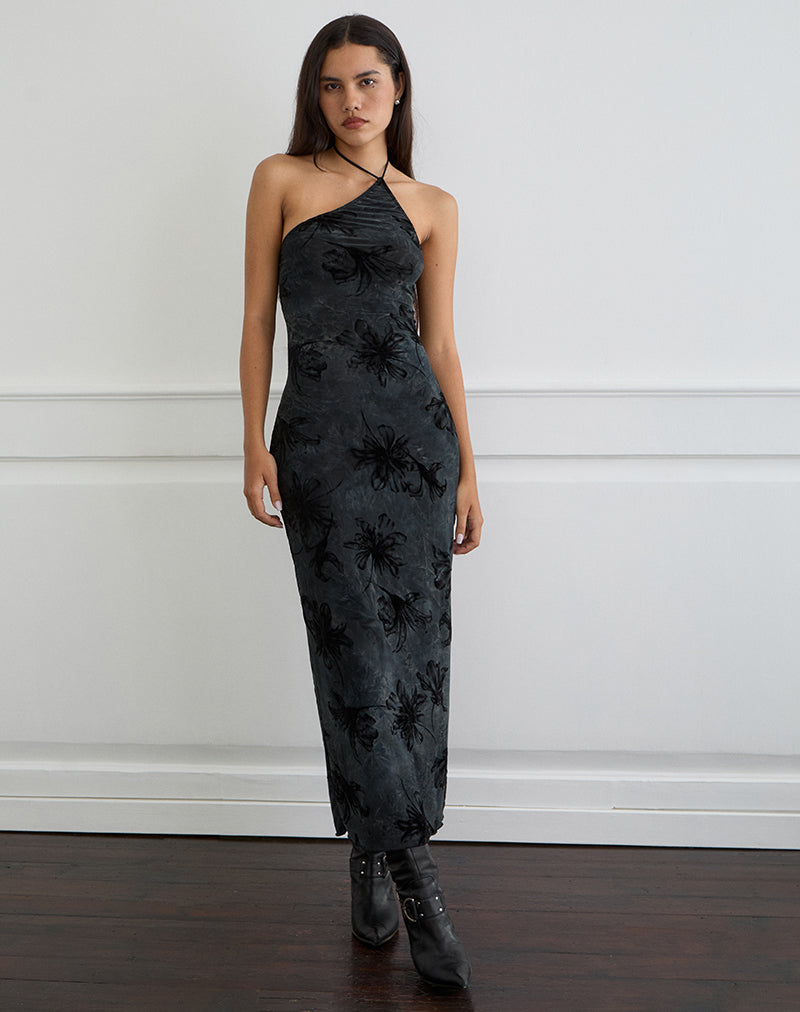 gray velvet maxi dress Gray Tulle and Black Velvet Long Prom Dress, Off the Shoulder Evening
