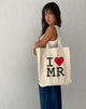 Image of I Heart MR Tote Bag in Off White