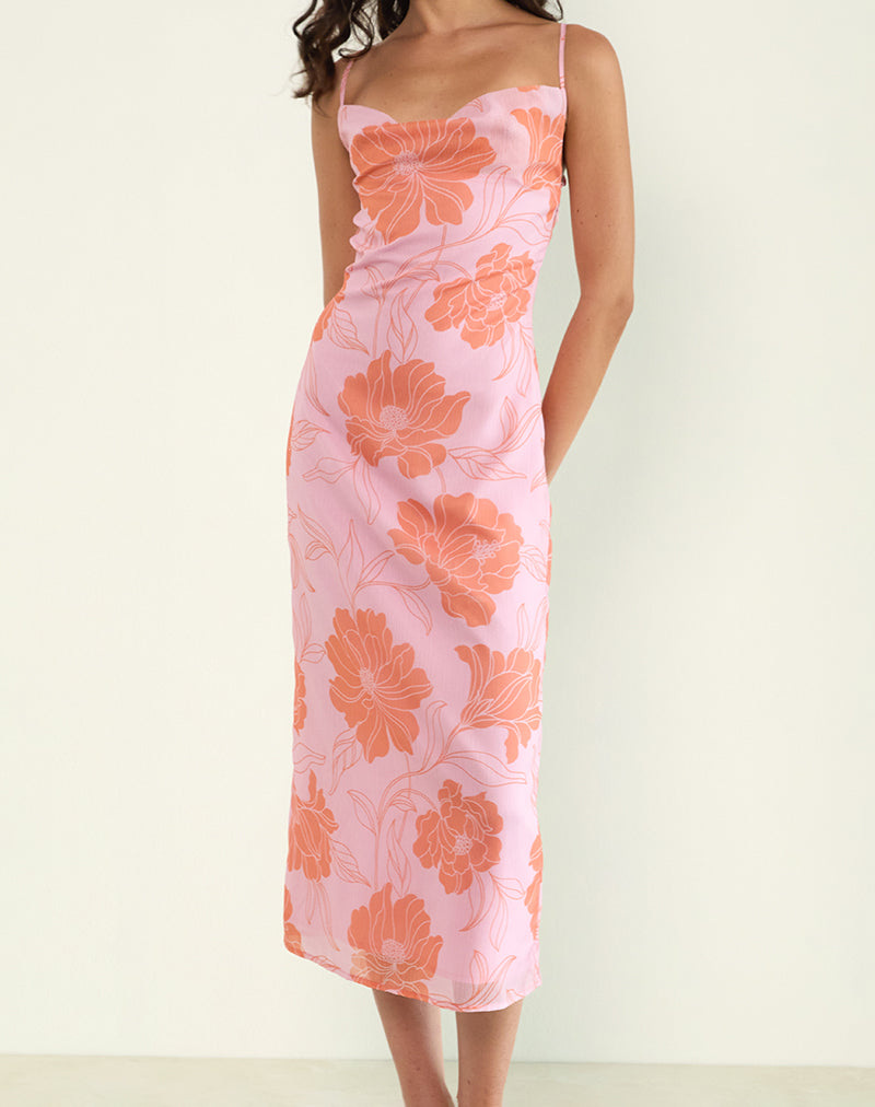 motel rocks pink floral dress Tasuya Mini Dress in Floral Romance Pink