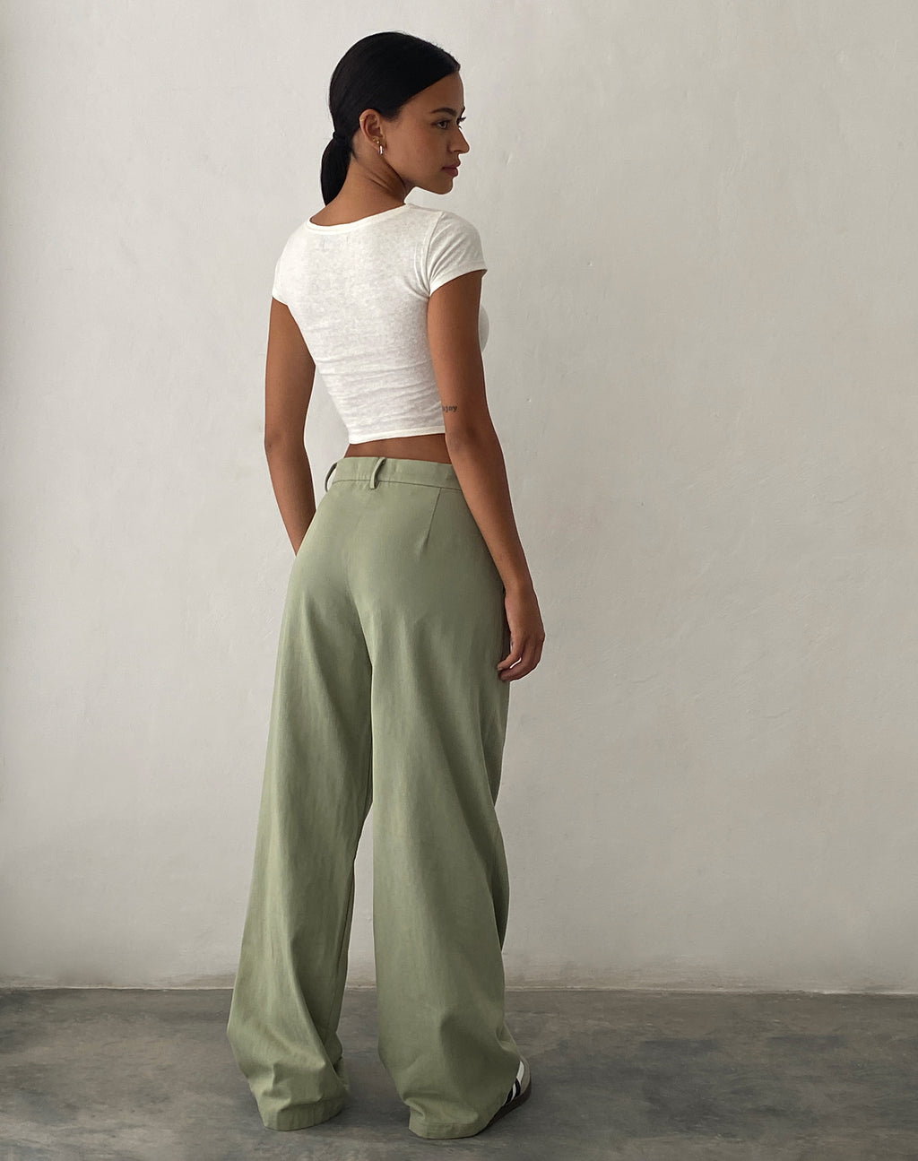 Satria Extra Wide Trouser in Sage