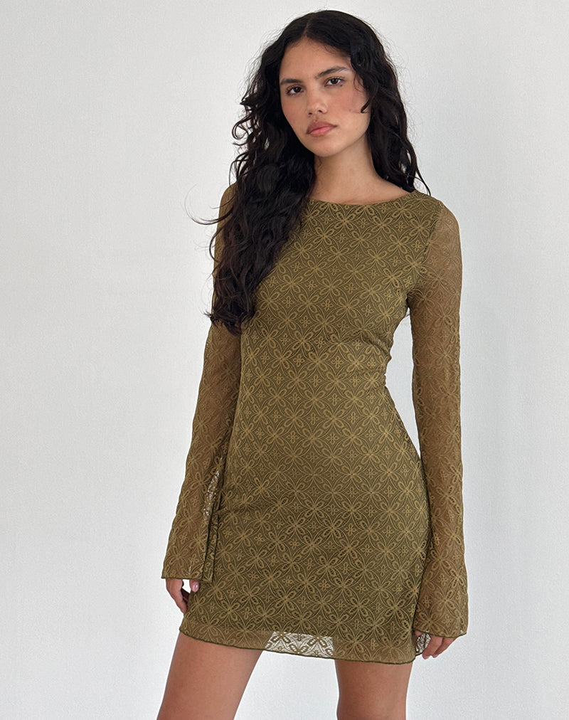 Moss Green Textured Mini Dress | Sevila motelrocks.com Moss Green Textured Mini Dress | Sevila motelrocks.com