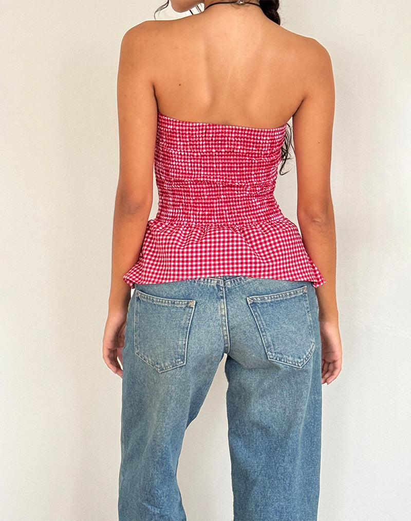 Image of Soter Top in Red Gingham