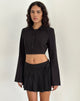 Image of Zaviya Cropped Jacket in Black