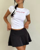 Image of Zelian Mini Skirt in Pinstripe Black