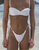 Image of Lentra Bikini Bottom with Frill in Broderie White