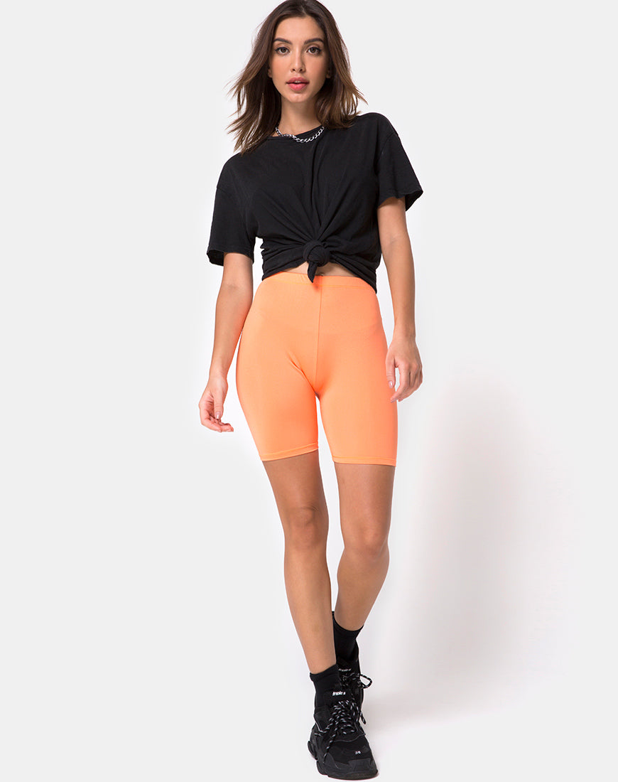 Neon Orange Biker Shorts Wholesale Orange Slinky Cycling Shorts