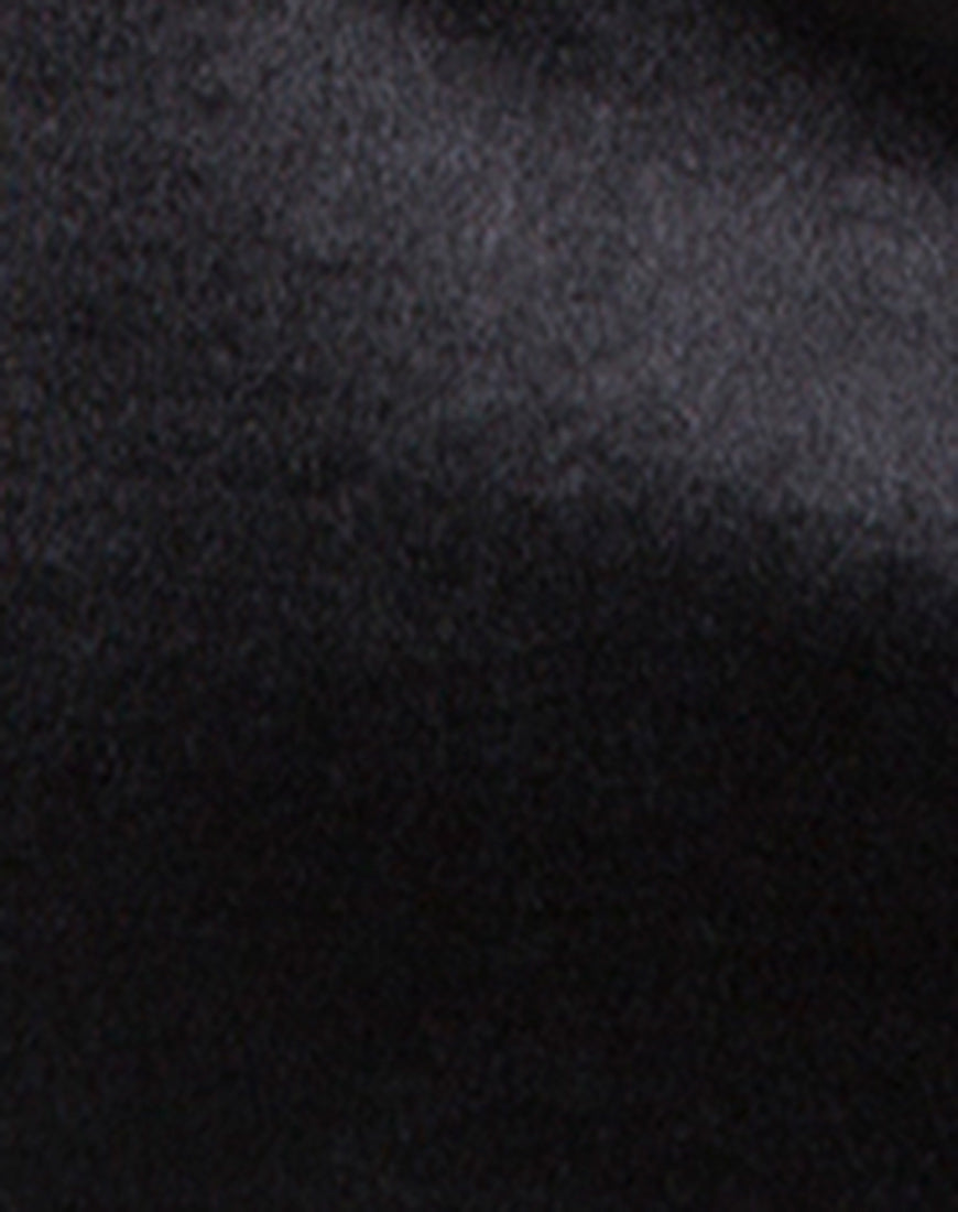 Image of Jacki Top in Satin Spandex Black