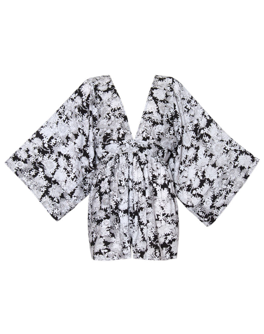 Image of Eclipse Kimono Sleeve Playsuit in Angel Blossom