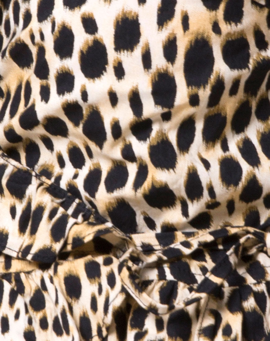 Image of Giam Wrap top in Cheetah