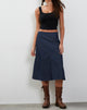 image of Imbrella Denim Midi Skirt in Dark Indigo