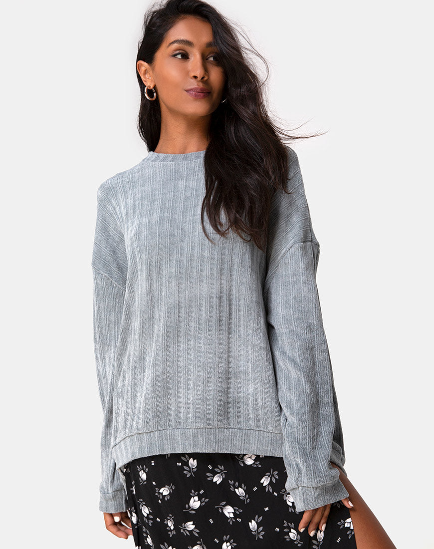 Jama Jumper in Knit Silver - Main Image