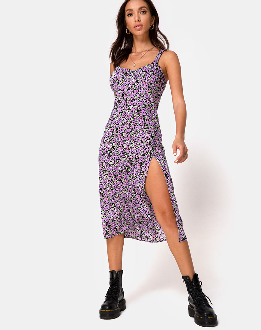 Jova Midi Dress in Lilac Blossom Jova Midi Dress in Lilac Blossom