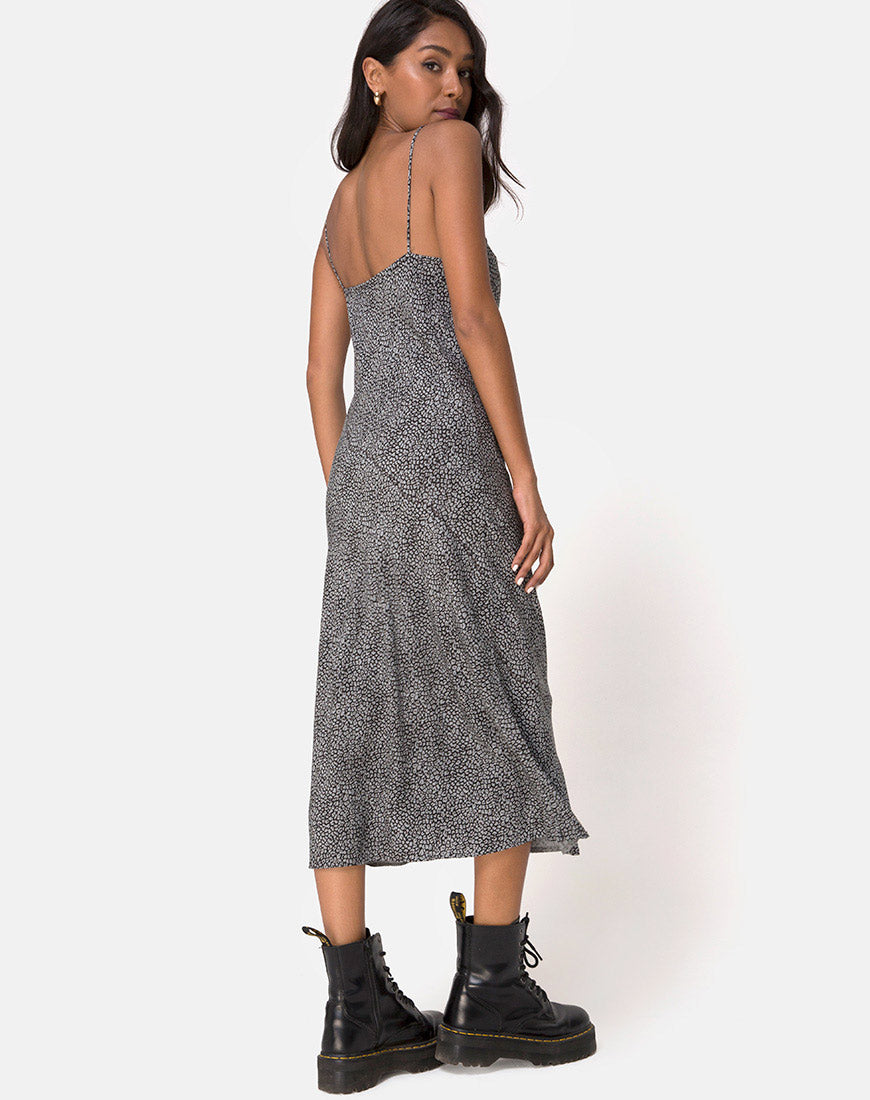 leopard slip midi dress Leopard Print Midi Dress