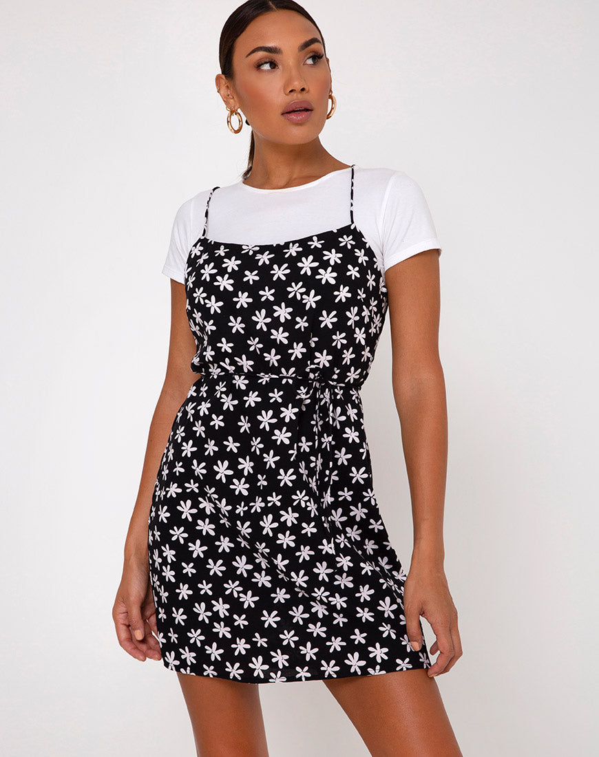 90's Daisy Black White Floral Slip Dress | Kinley motelrocks.com 90's Daisy Black White Floral Slip Dress | Kinley motelrocks.com