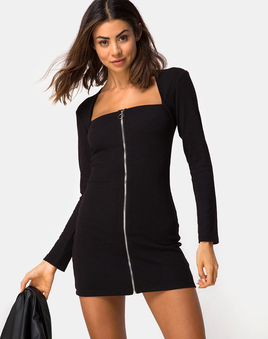 Leah Mini Dress in Black – motelrocks.com
