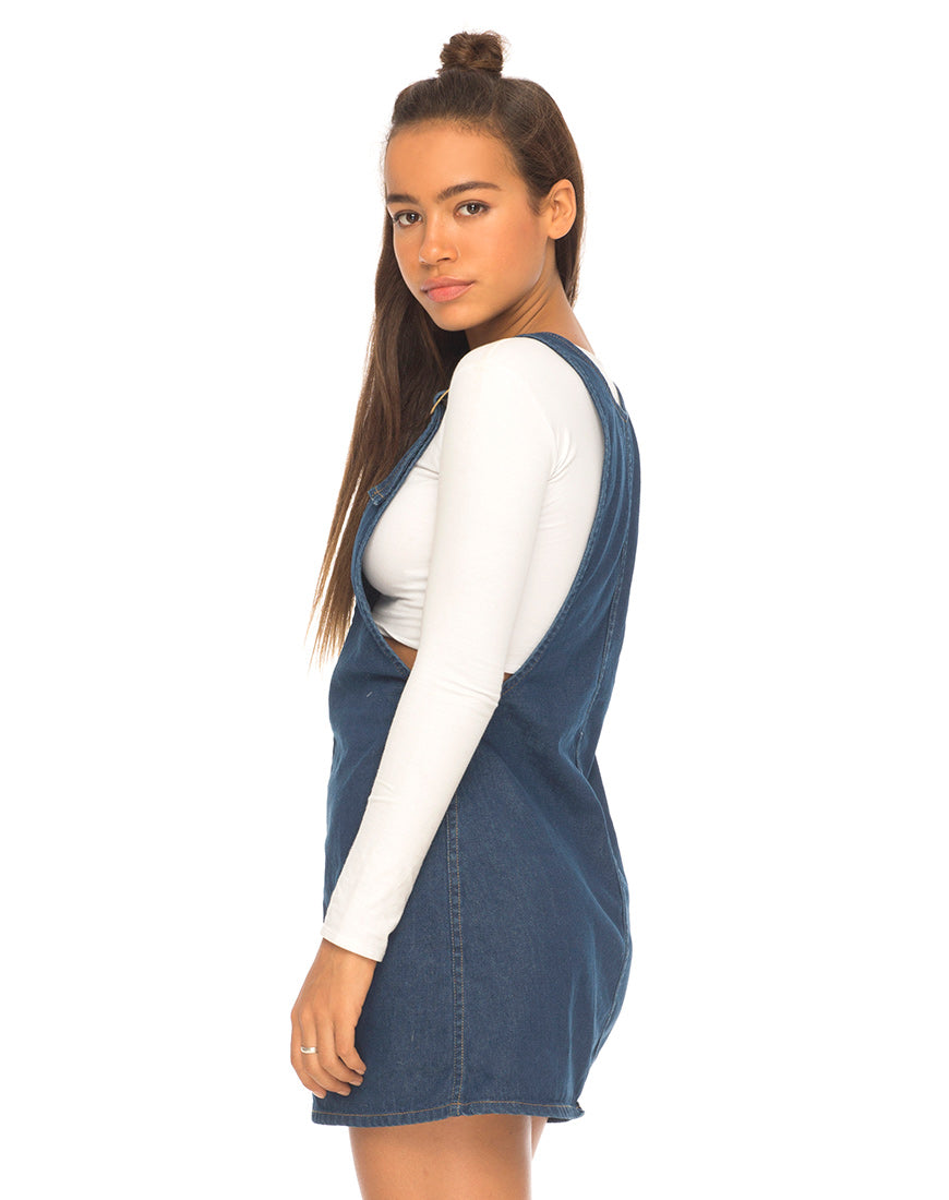 blue dress for baby girl Goldie Merino Wool Pinafore Dress - Black – Goldie Ponte Pinafore main image 0