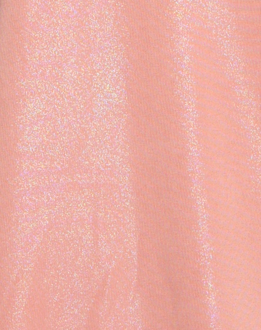 Image of Lustre Slip Dress in Peach Blush Pearlescent Shimmer