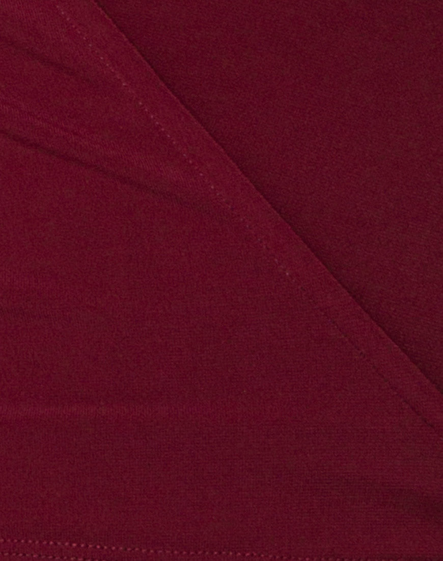 Image of Marche Wrap Top in Burgundy