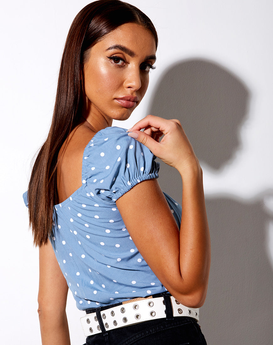 boohoo polka dot top