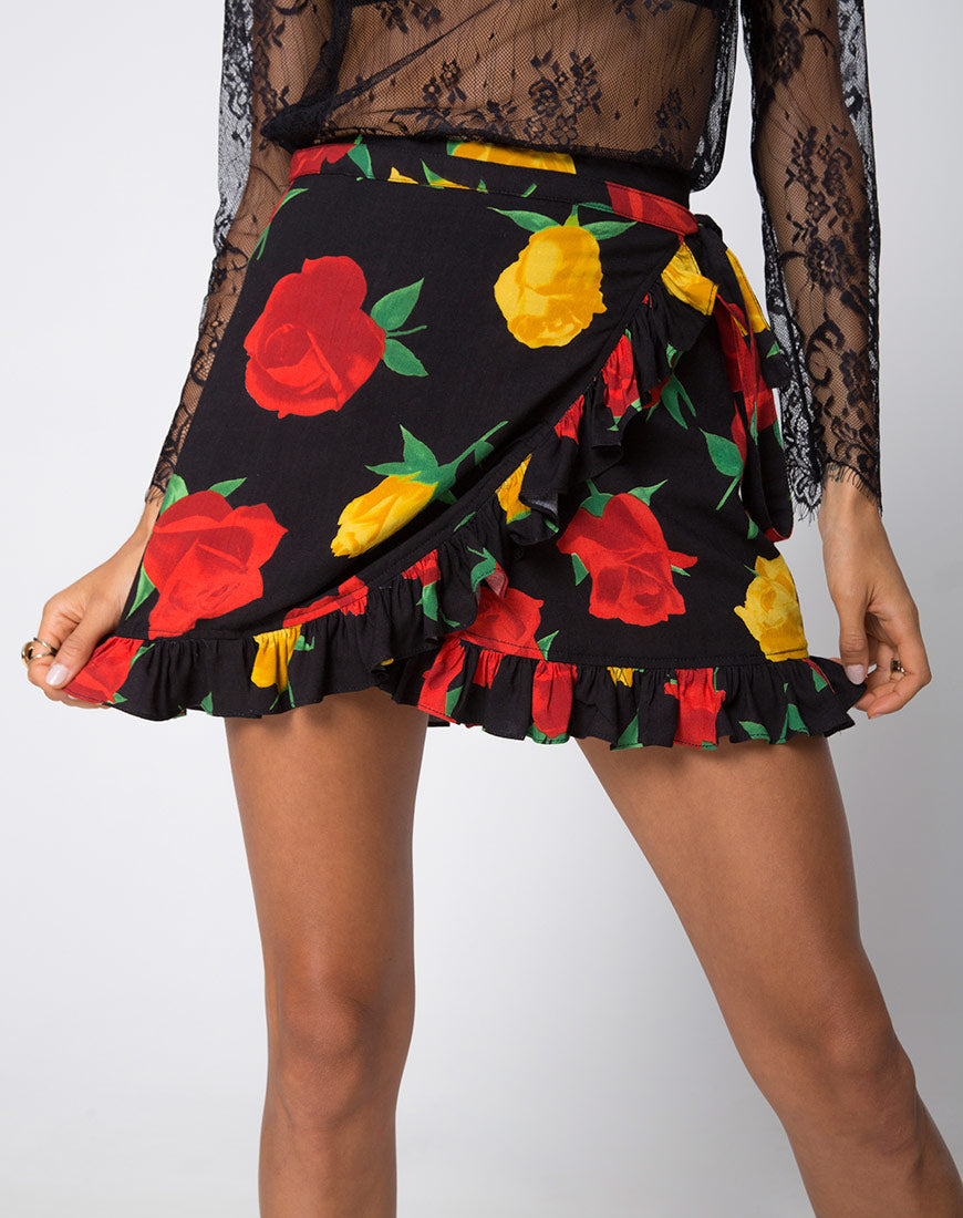 Image of Miza Mini Skirt in Rose Romance