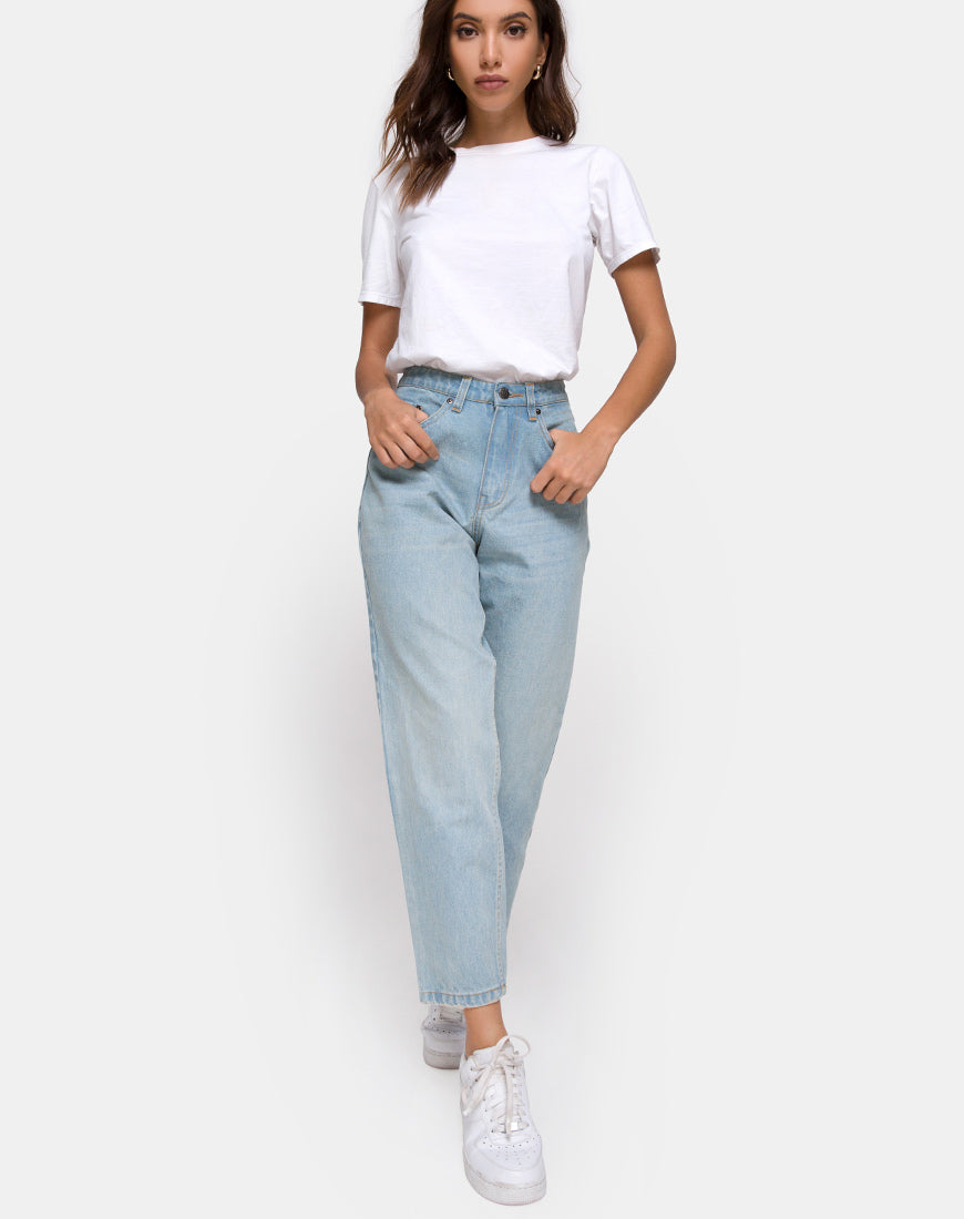 Mom Jeans in Blue Wash - Main Image