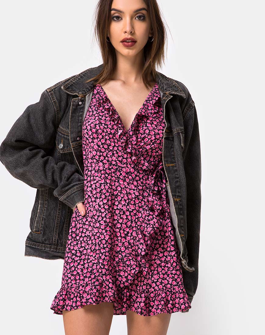 Rica Dress in Ditsy Rose Pink – motelrocks.com