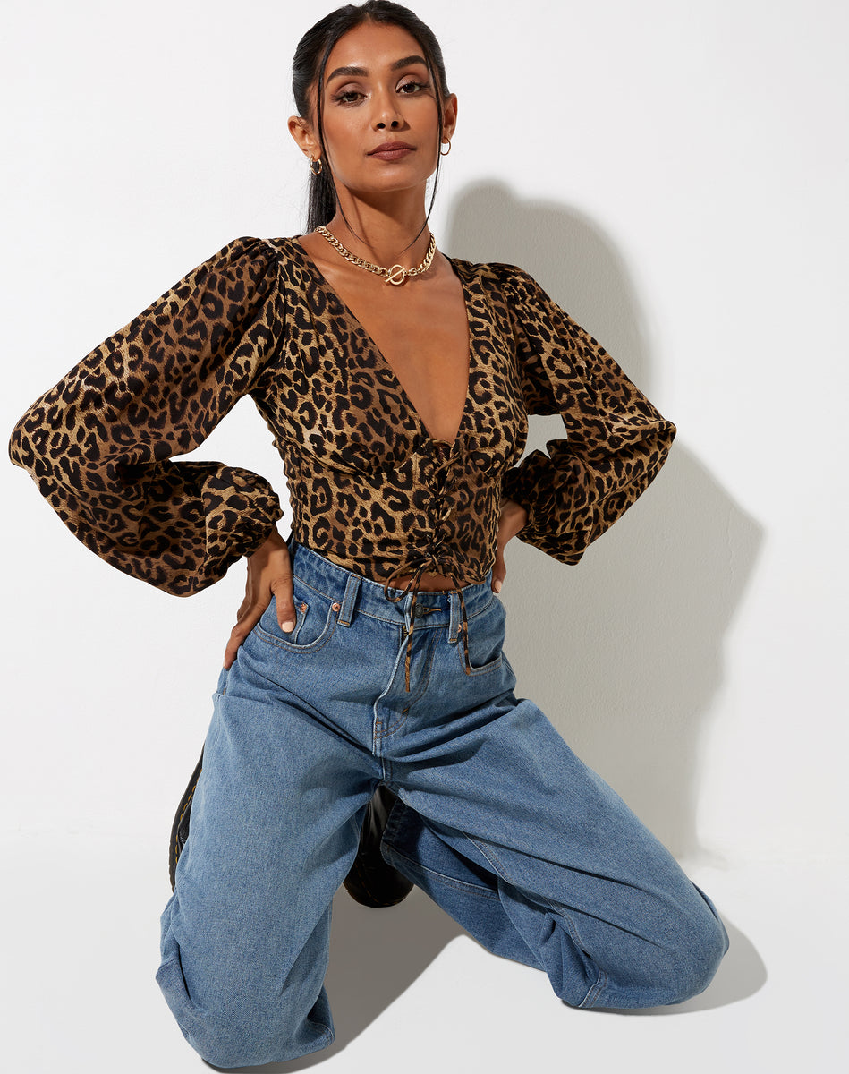 The Rohmi Top - Black Leopard